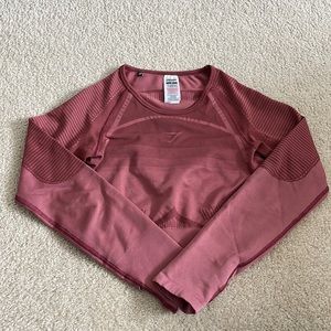 Gymshark Pink Long Sleeve Crop Top